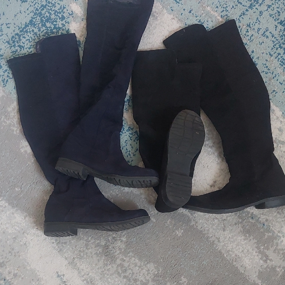 Stylish Black and Navy Women's Boots